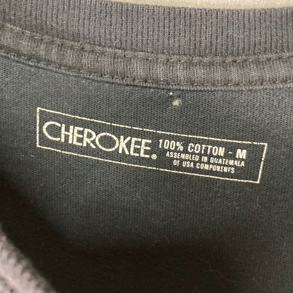 Mens‎ Cherokee Crew Neck Short Sleeve T-Shirt Cotton Basic Casual Black M Grunge - Picture 4 of 10